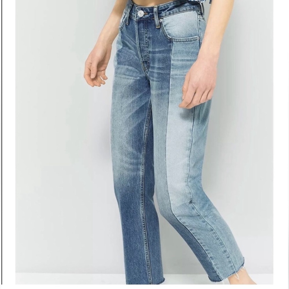 BDG Jessye Two Tone Straight Leg Denim Jeans | Size 28
